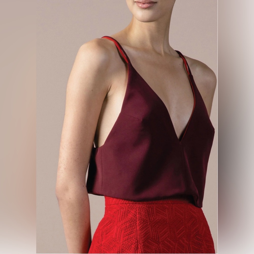 Vivian Chan Winston Top in Merlot